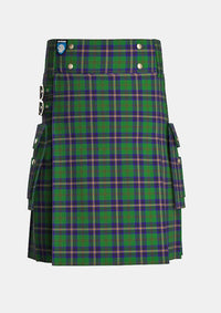Utility_Dodd_of_Branford_Tartan_4686_kilt_front_image_with_pleated_design_and_adjustable_buckles_for_men