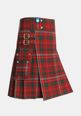 Utility_Donald_of_Staffas_Sett_Tartan_4689_kilt_side_image_with_pleated_design_and_adjustable_buckles_for_men
