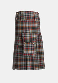 Utility_Douglas_Ancient_Dress_wcwm_Tartan_1310_kilt_left_image_with_pleated_design_and_adjustable_buckles_for_men
