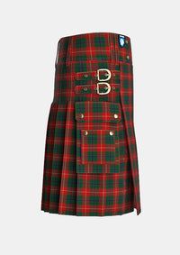 Utility_Douglas_of_Roxburgh_tartan_kilt_right_image_with_pleated_design_and_adjustable_buckles_for_men