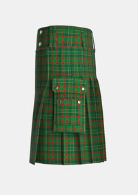 Utility_Doyle_tartan_2511_kilt_left_image_with_pleated_design_and_adjustable_buckles_for_men