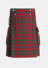 Utility_Drummond_2_Tartan_523_kilt_front_image_with_pleated_design_and_adjustable_buckles_for_men