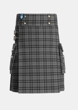 Utility_Drummond_Grey_Tartan_1125_kilt_front_image_with_pleated_design_and_adjustable_buckles_for_men