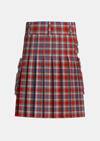 Utility_Drummond_of_Perth_Dress_2_Tartan_1719_kilt_back_image_with_pleated_design_and_adjustable_buckles_for_men