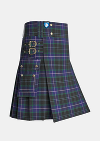 Utility_Dugan_Tartan_7483_kilt_side_image_with_pleated_design_and_adjustable_buckles_for_men