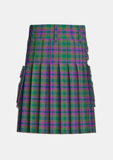 Utility_Dunans_Rising_Tartan_10821_kilt_back_image_with_pleated_design_and_adjustable_buckles_for_men