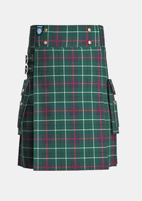 Utility_Duncan_Modern_Tartan_kilt_front_image_with_pleated_design_and_adjustable_buckles_for_men