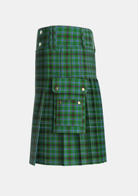 Utility_Duncan_of_Sketraw_Tartan_6497_kilt_left_image_with_pleated_design_and_adjustable_buckles_for_men
