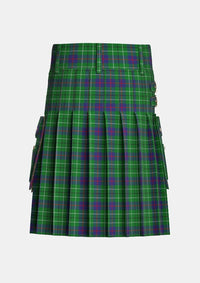 Utility_Duncan_tartan_1112_kilt_back_image_with_pleated_design_and_adjustable_buckles_for_men