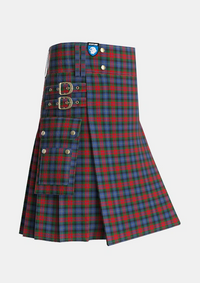 Utility_Dundas_2_Tartan_501_kilt_side_image_with_pleated_design_and_adjustable_buckles_for_men