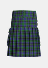 Utility_Dundas_3_Tartan_1041_kilt_back_image_with_pleated_design_and_adjustable_buckles_for_men
