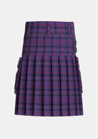 Utility_Dundonald_Tartan_7118_kilt_back_image_with_pleated_design_and_adjustable_buckles_for_men