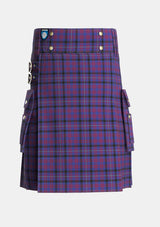 Utility_Dundonald_Tartan_7118_kilt_front_image_with_pleated_design_and_adjustable_buckles_for_men