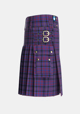 Utility_Dundonald_Tartan_7118_kilt_right_image_with_pleated_design_and_adjustable_buckles_for_men