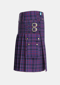Utility_Dundonald_Tartan_7118_kilt_right_image_with_pleated_design_and_adjustable_buckles_for_men