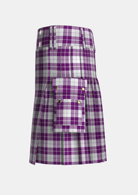 Utility_Dunlop_Dress_Tartan_1784_kilt_left_image_with_pleated_design_and_adjustable_buckles_for_men