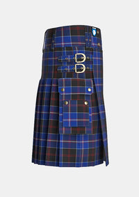 Utility_Dunlop_tartan_1197_kilt_right_image_with_pleated_design_and_adjustable_buckles_for_men
