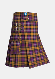 Utility_Dutch_Tartan_1134_kilt_side_image_with_pleated_design_and_adjustable_buckles_for_men