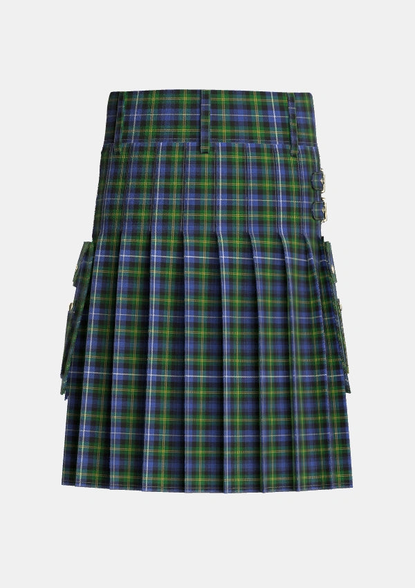 Utility_Dyce_2_Tartan_297_kilt_back_image_with_pleated_design_and_adjustable_buckles_for_men