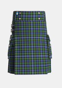 Utility_Dyce_2_Tartan_297_kilt_front_image_with_pleated_design_and_adjustable_buckles_for_men