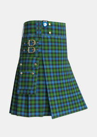 Utility_Dyce_Tartan_291_kilt_side_image_with_pleated_design_and_adjustable_buckles_for_men
