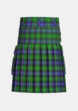 Utility_East_Lothian_Tartan_2561_kilt_back_image_with_pleated_design_and_adjustable_buckles_for_men
