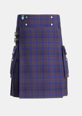 Utility_Elliot_2_Tartan_596_kilt_front_image_with_pleated_design_and_adjustable_buckles_for_men