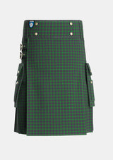 Utility_Elphinstone_Tartan_115_kilt_front_image_with_pleated_design_and_adjustable_buckles_for_men