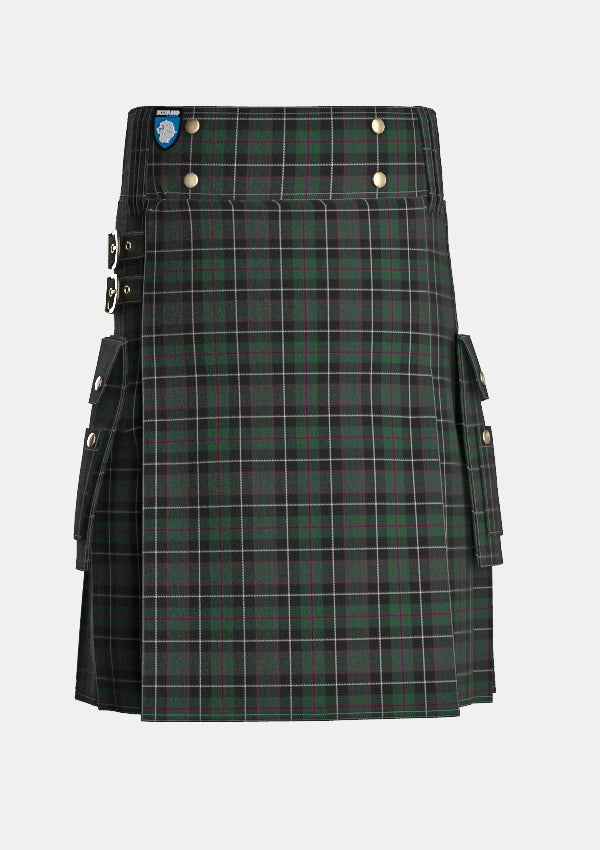 Utility_Episcopal_Clergy_Tartan_4816_kilt_front_image_with_pleated_design_and_adjustable_buckles_for_men