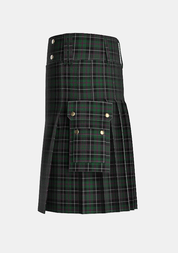 Utility_Episcopal_Clergy_Tartan_4816_kilt_left_image_with_pleated_design_and_adjustable_buckles_for_men