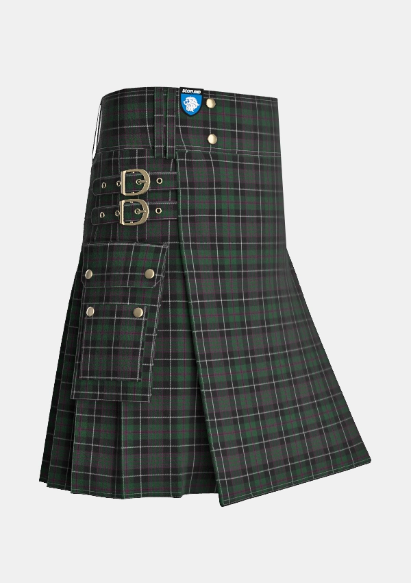 Utility_Episcopal_Clergy_Tartan_4816_kilt_side_image_with_pleated_design_and_adjustable_buckles_for_men