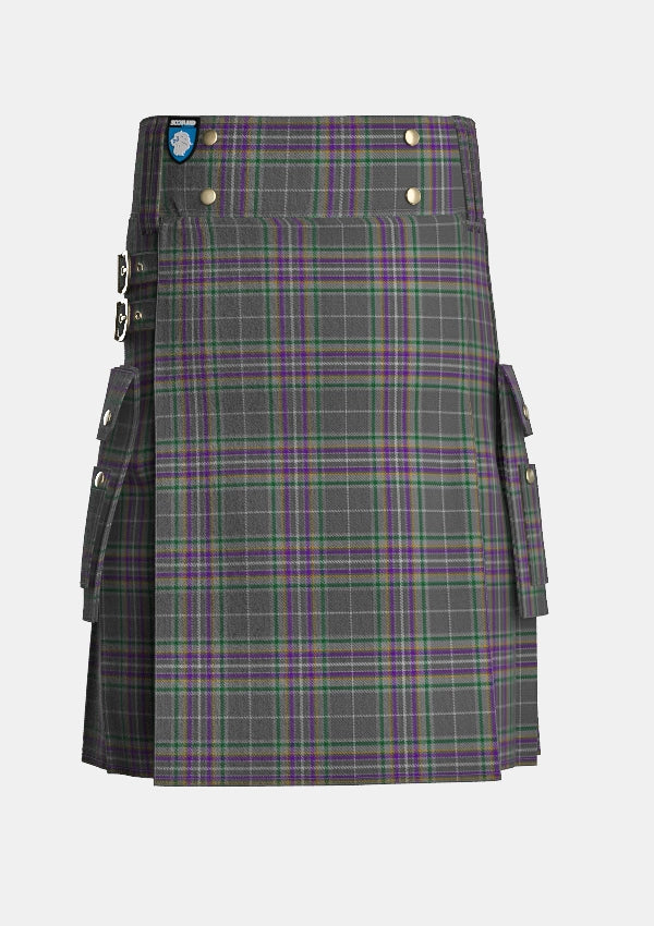 Utility_Fagan_Tartan_13552_kilt_front_image_with_pleated_design_and_adjustable_buckles_for_men