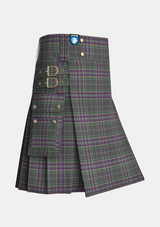 Utility_Fagan_Tartan_13552_kilt_side_image_with_pleated_design_and_adjustable_buckles_for_men