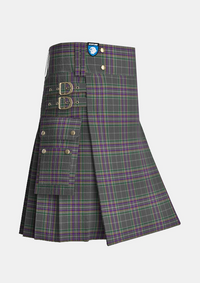 Utility_Fagan_Tartan_13552_kilt_side_image_with_pleated_design_and_adjustable_buckles_for_men