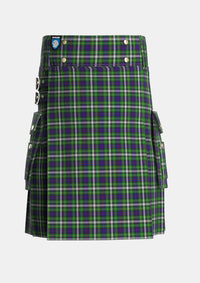 Utility_Farquharson_Dress_Tartan_4839_kilt_front_image_with_pleated_design_and_adjustable_buckles_for_men
