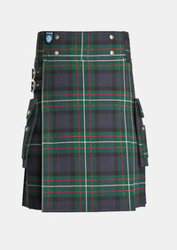Utility_Farquharson_Modern_Tartan_kilt_front_image_with_pleated_design_and_adjustable_buckles_for_men
