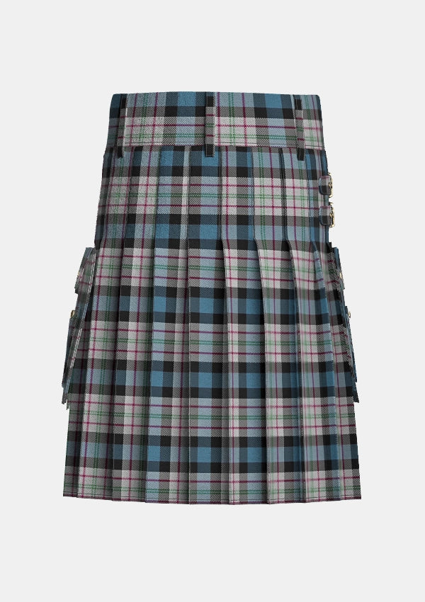 Utility_Ferguson_Dress_Tartan_92_kilt_back_image_with_pleated_design_and_adjustable_buckles_for_men