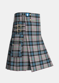 Utility_Ferguson_Dress_Tartan_92_kilt_side_image_with_pleated_design_and_adjustable_buckles_for_men