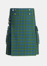 Utility_Ferguson_of_Atholl_Tartan_337_kilt_front_image_with_pleated_design_and_adjustable_buckles_for_men