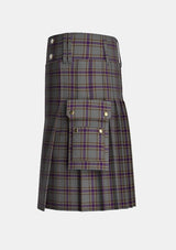 Utility_Fermanagh_Tartan_3408_kilt_left_image_with_pleated_design_and_adjustable_buckles_for_men