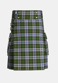 Utility_Firth_of_Tay_Tartan_4862_kilt_front_image_with_pleated_design_and_adjustable_buckles_for_men