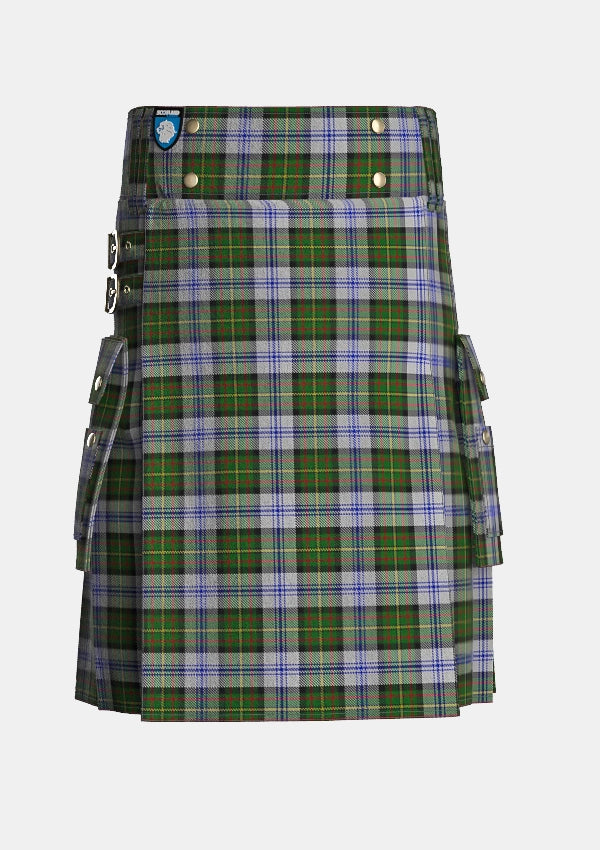 Utility_Firth_of_Tay_Tartan_4862_kilt_front_image_with_pleated_design_and_adjustable_buckles_for_men