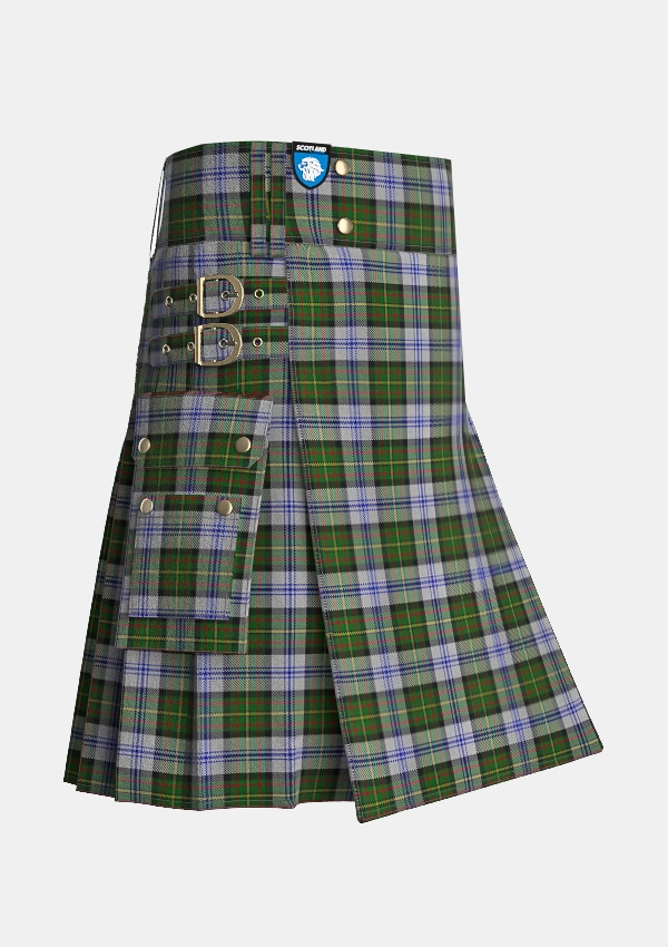 Utility_Firth_of_Tay_Tartan_4862_kilt_side_image_with_pleated_design_and_adjustable_buckles_for_men