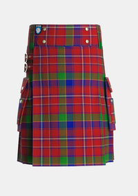 Utility_Fitzgerald_Dress_Tartan_1818_kilt_front_image_with_pleated_design_and_adjustable_buckles_for_men