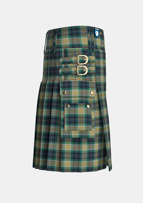 Utility_Fitzpatrick_Tartan_1813_kilt_right_image_with_pleated_design_and_adjustable_buckles_for_men