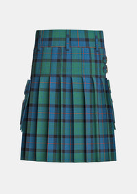 Utility_Flower_of_Scotland_tartan_2059_kilt_back_image_with_pleated_design_and_adjustable_buckles_for_men