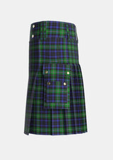 Utility_Forbes_Ancient_Tartan_212_kilt_left_image_with_pleated_design_and_adjustable_buckles_for_men
