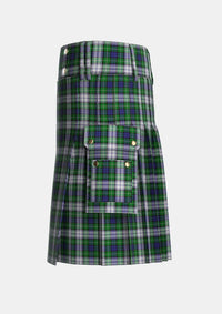 Utility_Forbes_Dress_Tartan_293_kilt_left_image_with_pleated_design_and_adjustable_buckles_for_men
