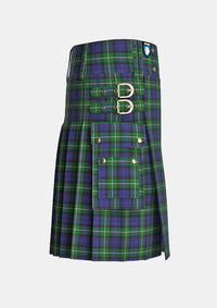 Utility_Forbes_tartan_kilt_right_image_with_pleated_design_and_adjustable_buckles_for_men