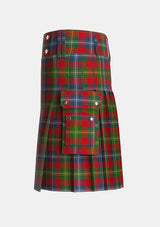 Utility_Forrester_Foster_Tartan_2384_kilt_left_image_with_pleated_design_and_adjustable_buckles_for_men